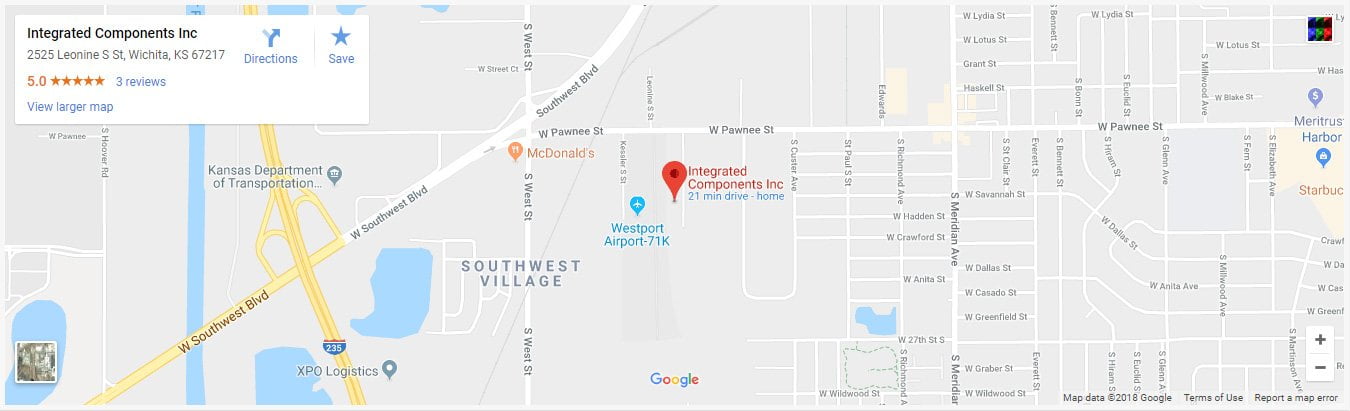 Google map directions to Integrated Machine Shop