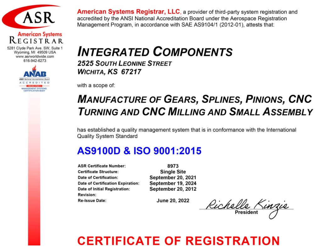 AS9100 Certificate